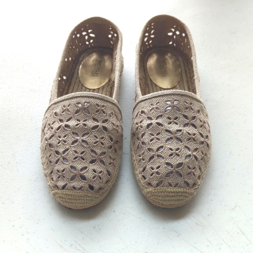 Michael Kors Women's Tan Crochet Slip-On Shoes